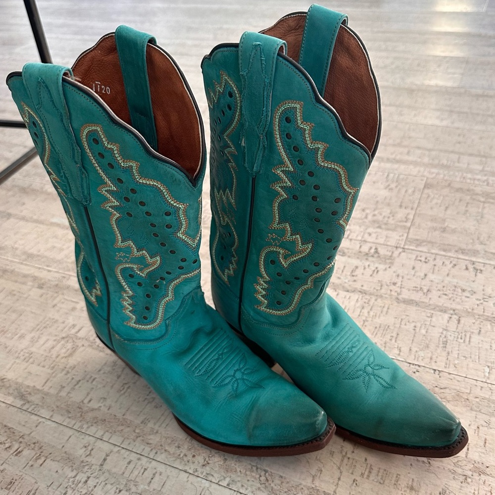 Dan Post Turquoise Western Cowgirl Boots